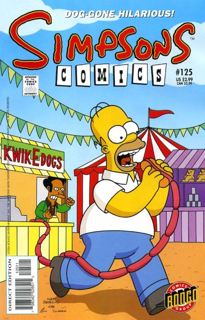 Cover for Simpsons Comics (Bongo, 1993 series) #125