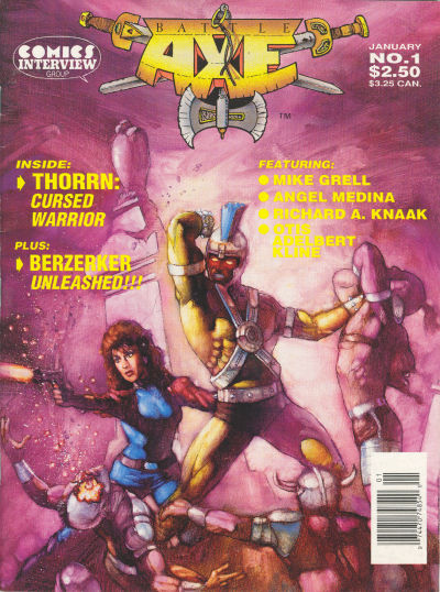 Cover for Battle Axe: The Magazine of Savage Adventure (Fictioneer Books, 1989 series) #1