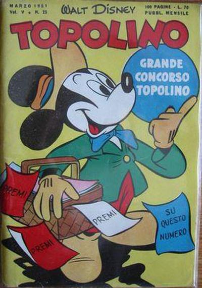 Cover for Topolino (Mondadori, 1949 series) #25