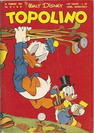 Cover for Topolino (Mondadori, 1949 series) #61