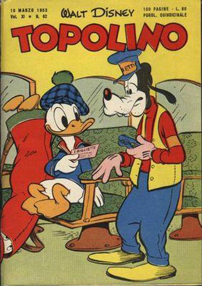 Cover for Topolino (Mondadori, 1949 series) #62