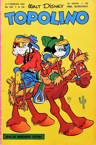 Cover for Topolino (Mondadori, 1949 series) #180