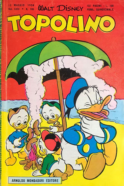 Cover for Topolino (Mondadori, 1949 series) #186