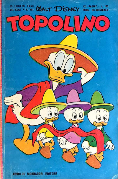 Cover for Topolino (Mondadori, 1949 series) #191
