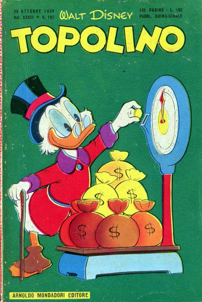 Cover for Topolino (Mondadori, 1949 series) #197