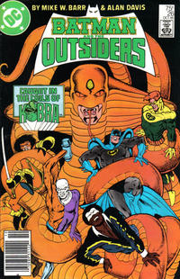 Cover Thumbnail for Batman and the Outsiders (DC, 1983 series) #26 [Newsstand]