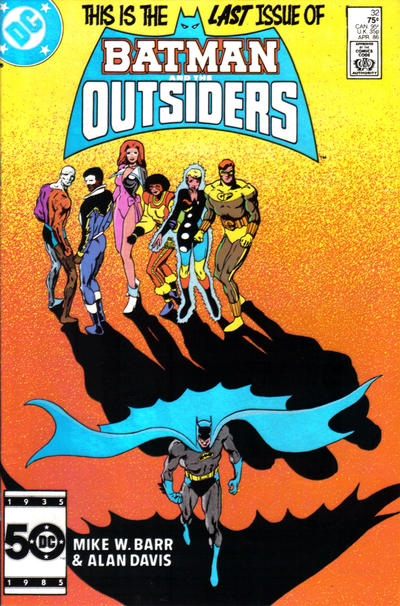 Cover for Batman and the Outsiders (DC, 1983 series) #32 [Direct]