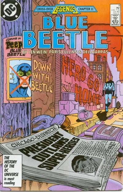 Cover for Blue Beetle (DC, 1986 series) #9 [Direct]