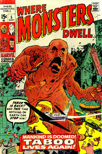 Cover for Where Monsters Dwell (Marvel, 1970 series) #5