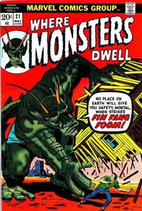 Cover Thumbnail for Where Monsters Dwell (Marvel, 1970 series) #21