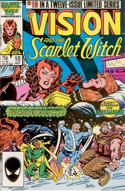 Cover for The Vision and the Scarlet Witch (Marvel, 1985 series) #10 [Direct]