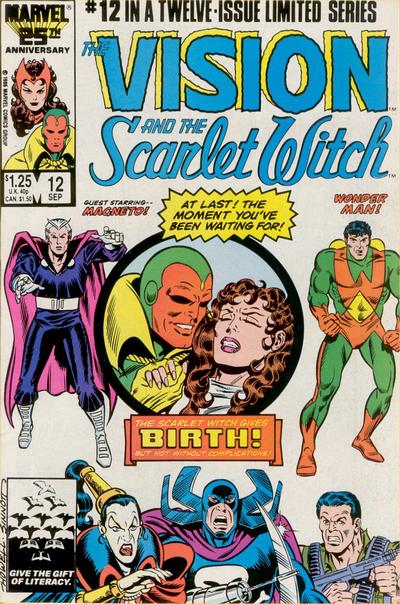 Cover for The Vision and the Scarlet Witch (Marvel, 1985 series) #12 [Direct]