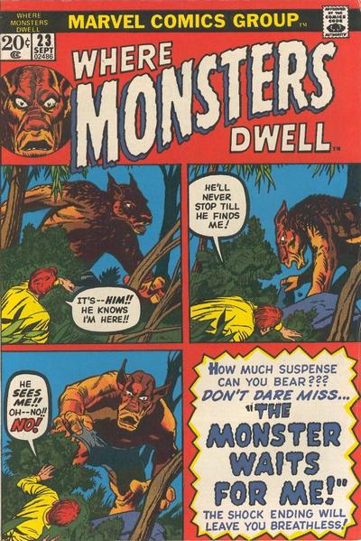 Cover for Where Monsters Dwell (Marvel, 1970 series) #23