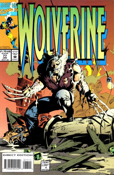 Cover for Wolverine (Marvel, 1988 series) #77 [Direct Edition]