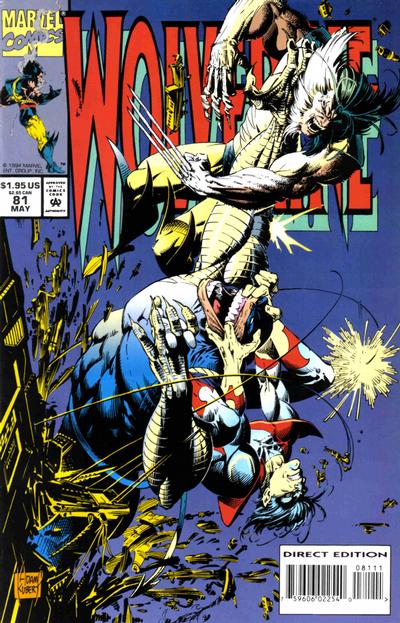 Cover for Wolverine (Marvel, 1988 series) #81 [Direct Edition]