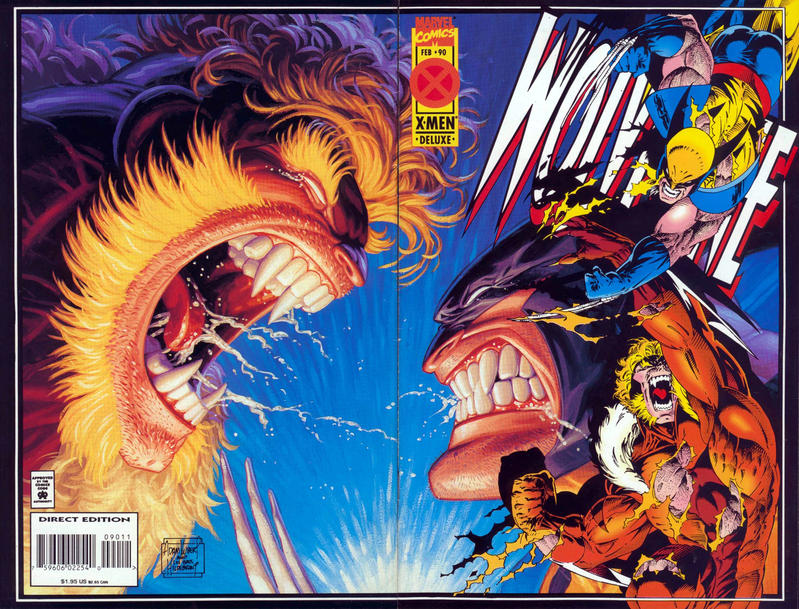 Cover for Wolverine (Marvel, 1988 series) #90 [Direct Edition - Deluxe]