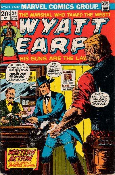 Cover for Wyatt Earp (Marvel, 1955 series) #34