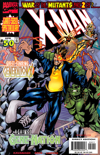 Cover for X-Man (Marvel, 1995 series) #50 [Direct Edition]