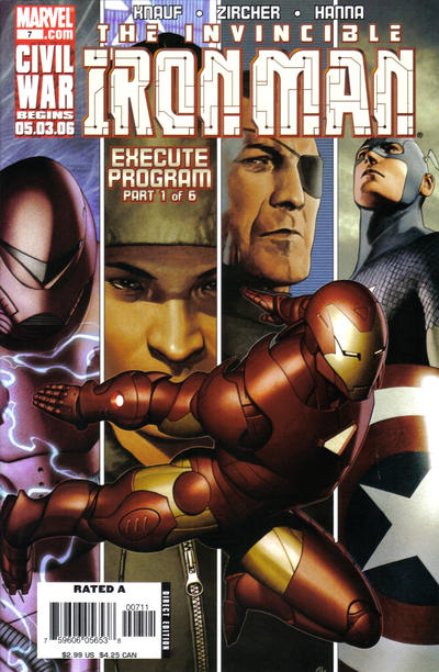 Cover for Iron Man (Marvel, 2005 series) #7 [Direct Edition]