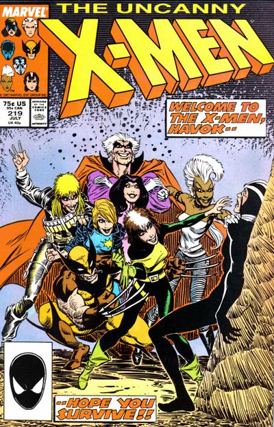 Cover for The Uncanny X-Men (Marvel, 1981 series) #219 [Direct]