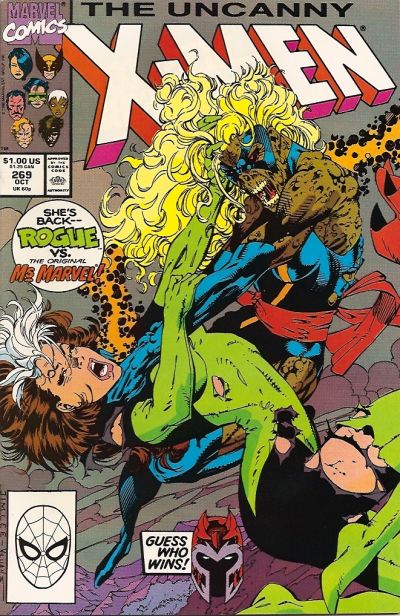 Cover for The Uncanny X-Men (Marvel, 1981 series) #269 [Direct]