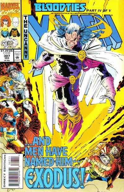Cover for The Uncanny X-Men (Marvel, 1981 series) #307 [Direct Edition]
