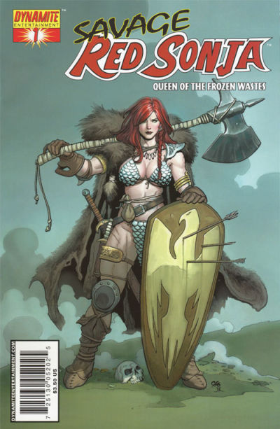 Cover for Savage Red Sonja: Queen of the Frozen Wastes (Dynamite Entertainment, 2006 series) #1 [Cover A - Frank Cho]