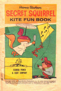 Cover Thumbnail for Secret Squirrel Kite Fun Book (Western, 1966 series) #[nn] [Florida Power & Light Company Variant]