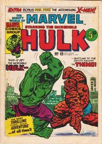 Cover for The Mighty World of Marvel (Marvel UK, 1972 series) #49