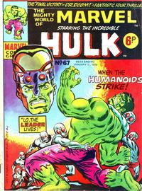 Cover Thumbnail for The Mighty World of Marvel (Marvel UK, 1972 series) #67