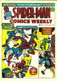 Cover Thumbnail for Spider-Man Comics Weekly (Marvel UK, 1973 series) #16