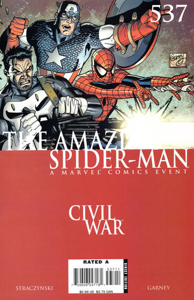 Cover for The Amazing Spider-Man (Marvel, 1999 series) #537 [Direct Edition]