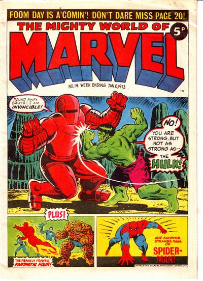 Cover for The Mighty World of Marvel (Marvel UK, 1972 series) #14