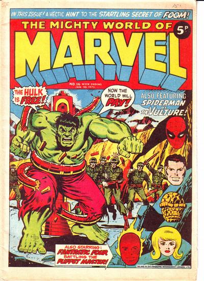 Cover for The Mighty World of Marvel (Marvel UK, 1972 series) #16