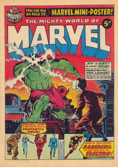Cover for The Mighty World of Marvel (Marvel UK, 1972 series) #22