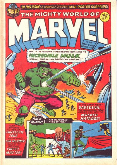 Cover for The Mighty World of Marvel (Marvel UK, 1972 series) #28