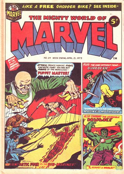 Cover for The Mighty World of Marvel (Marvel UK, 1972 series) #29