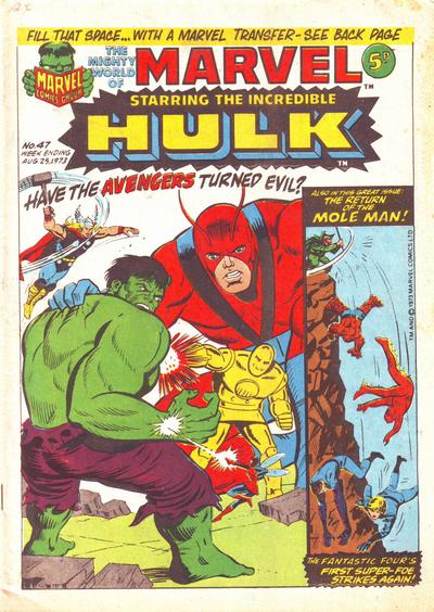 Cover for The Mighty World of Marvel (Marvel UK, 1972 series) #47