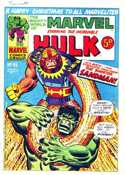 Cover for The Mighty World of Marvel (Marvel UK, 1972 series) #65