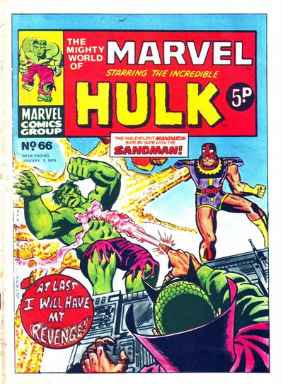 Cover for The Mighty World of Marvel (Marvel UK, 1972 series) #66