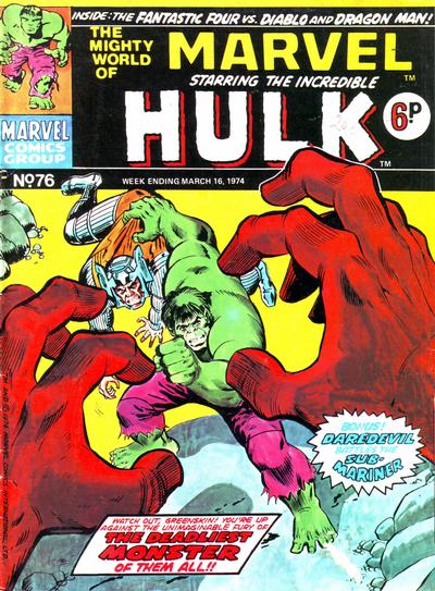 Cover for The Mighty World of Marvel (Marvel UK, 1972 series) #76