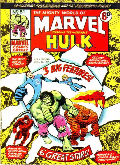 Cover for The Mighty World of Marvel (Marvel UK, 1972 series) #81