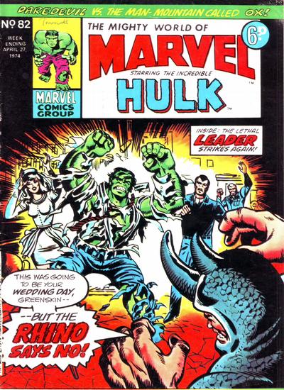 Cover for The Mighty World of Marvel (Marvel UK, 1972 series) #82