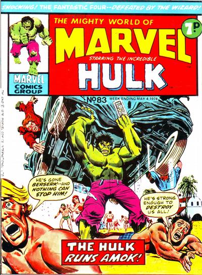 Cover for The Mighty World of Marvel (Marvel UK, 1972 series) #83