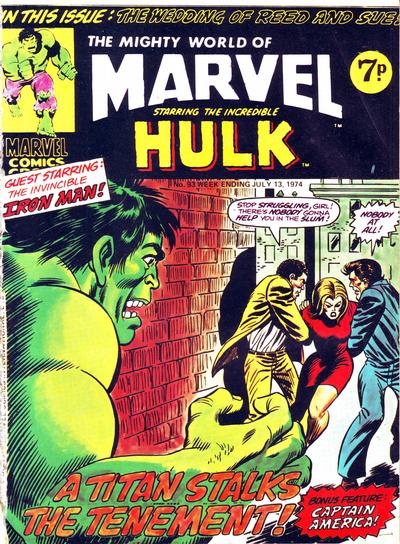 Cover for The Mighty World of Marvel (Marvel UK, 1972 series) #93