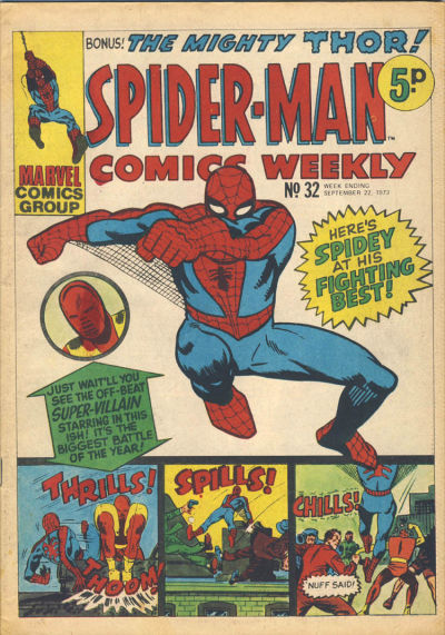 Cover for Spider-Man Comics Weekly (Marvel UK, 1973 series) #32