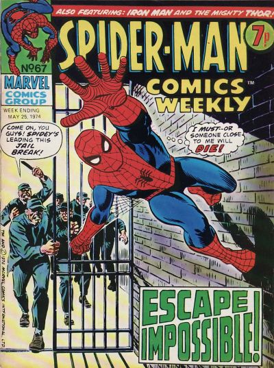 Cover for Spider-Man Comics Weekly (Marvel UK, 1973 series) #67