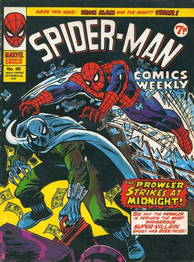 Cover for Spider-Man Comics Weekly (Marvel UK, 1973 series) #98