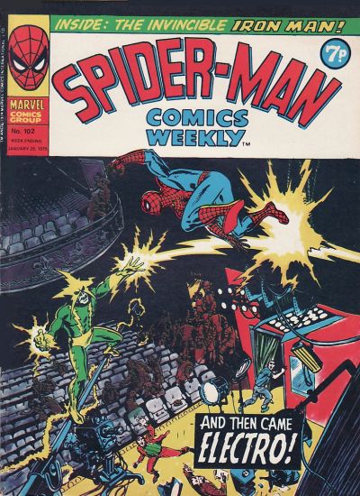 Cover for Spider-Man Comics Weekly (Marvel UK, 1973 series) #102