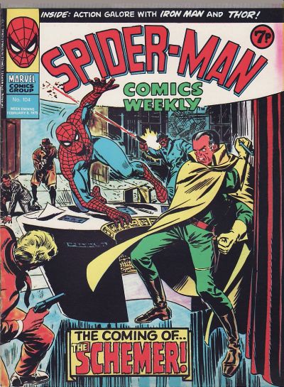 Cover for Spider-Man Comics Weekly (Marvel UK, 1973 series) #104